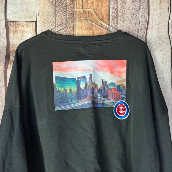 Pro Standard Chicago Cubs Sweatshirt Embroidered Crop Skyline City Scape 2XL NWT - Picture 9 of 10